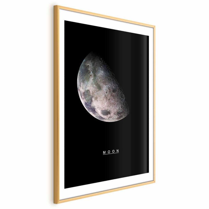 Plakat Artgeist Księżyc 29,7x42 cm z ramą złotą 1 szt