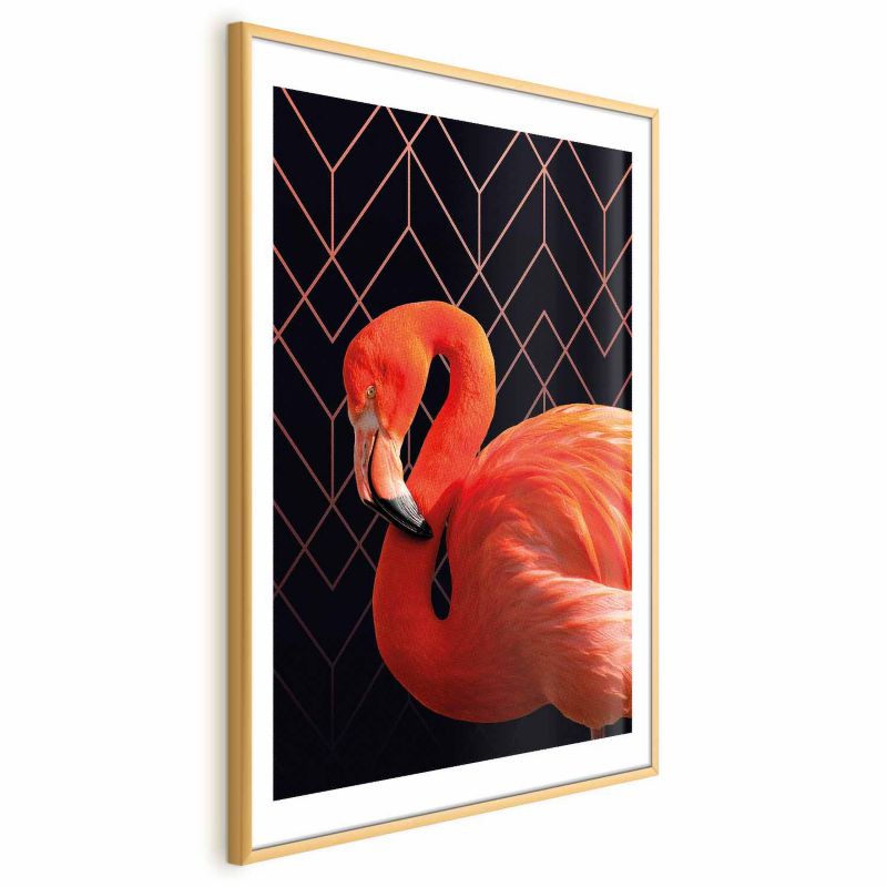 Plakat Artgeist Flaming solo 21x30 cm z ramą złotą 1 szt