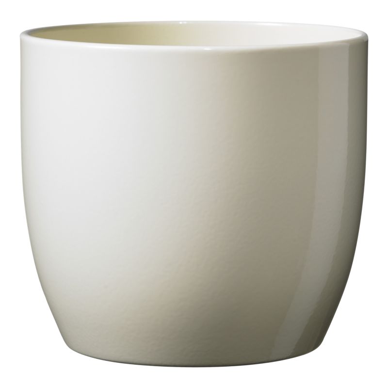 Osłonka doniczki Verve ceramika wanilia 17 cm
