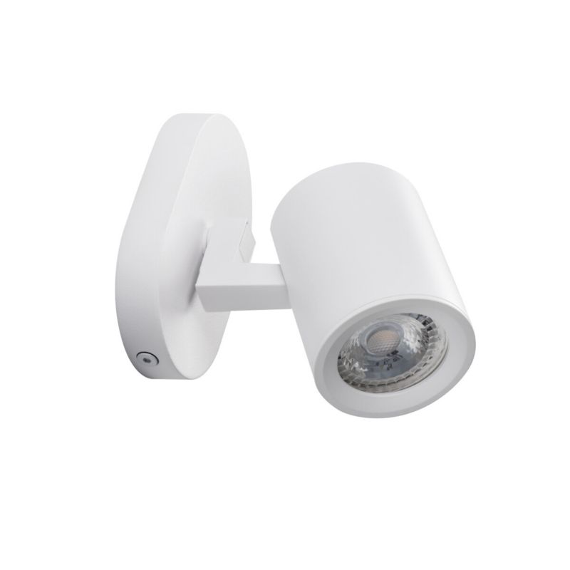 Lampa sufitowa LightLogic LL PORI EL-1O W 30552 spot ścienna pojedyncza kinkiet biała 1 szt.
