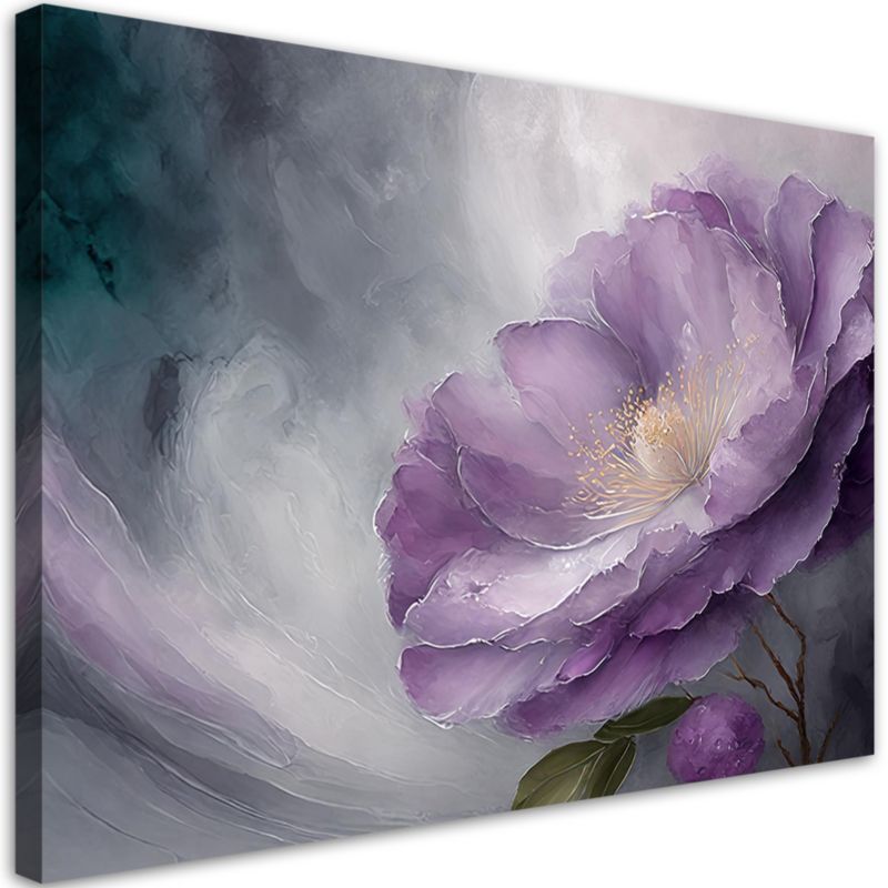 Obraz do salonu sypialni Feeby Kwitnący Kwiat Fioletowy 120x80 cm 1szt