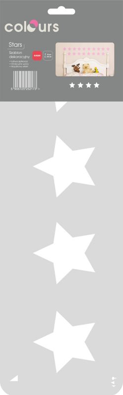 Szablon border Colours stars nr 142