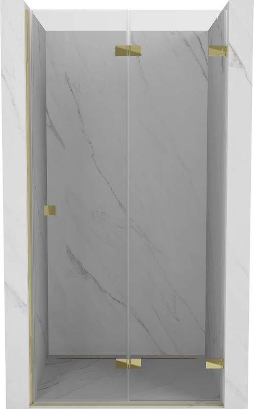 Drzwi prysznicowe składane Mexen Lunar-F złote 80x200 cm 1 szt.