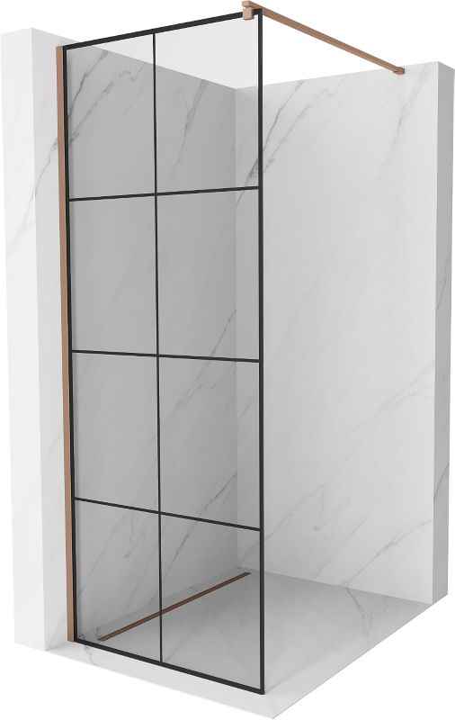 Ścianka prysznicowa Mexen Kioto czarny wzór 90x200 cm 800-090-101-60-77 1 szt.