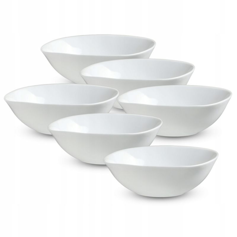Salaterki KADAX Szklane Białe Do Zupy Przekąsek 16cm 6szt