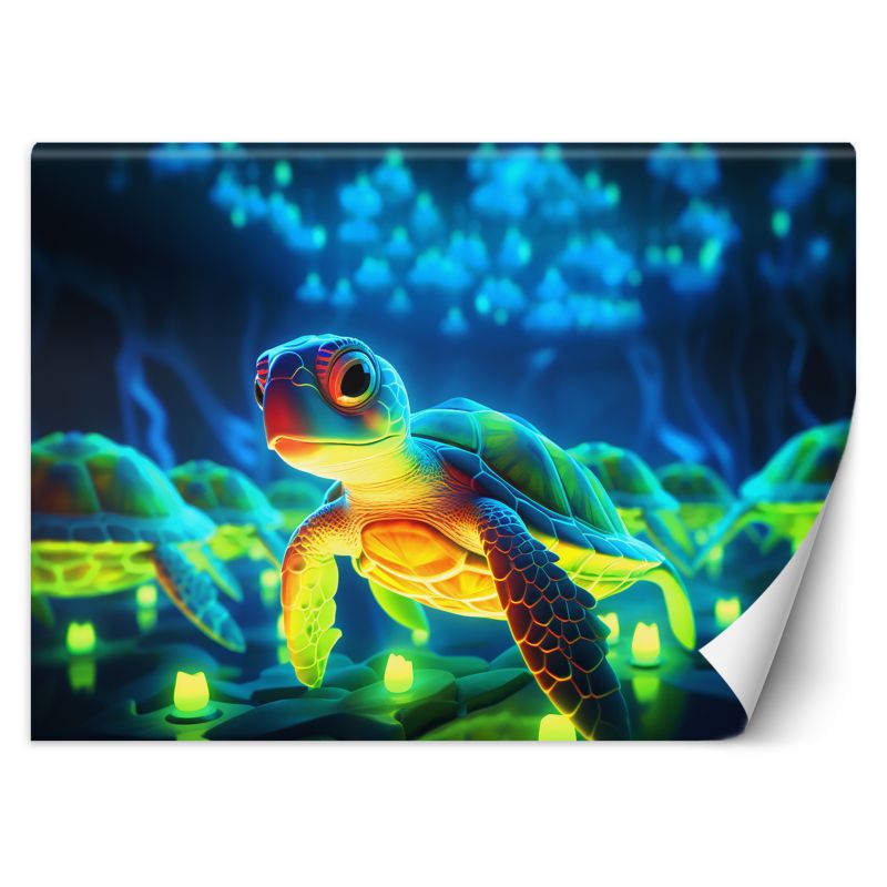 Fototapeta Feeby Neonowy żółw 400x280 1 szt