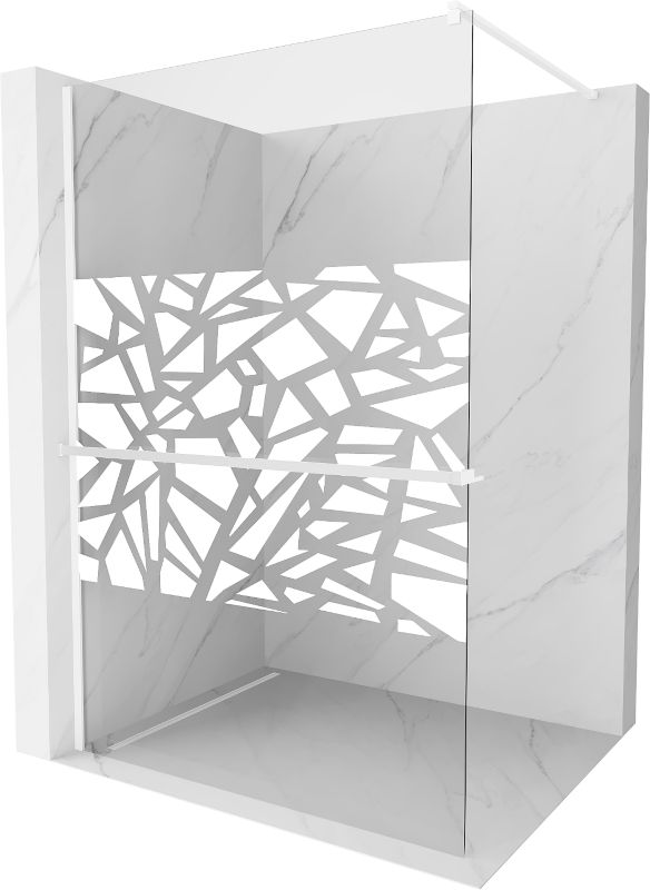 Ścianka prysznicowa Mexen Kioto+ biały wzór 130x200 cm 800-130-121-20-85 1 szt.
