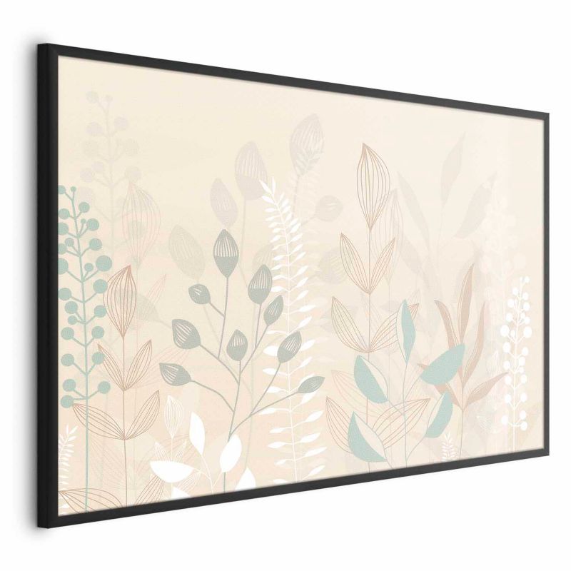 Plakat Artgeist Pastelowa polana 90x60 cm z ramą czarną 1 szt