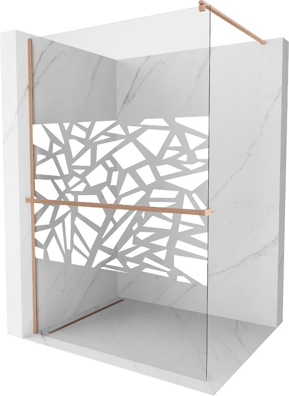 Ścianka prysznicowa Mexen Kioto+ biały wzór 70x200 cm 800-070-121-65-851 szt.