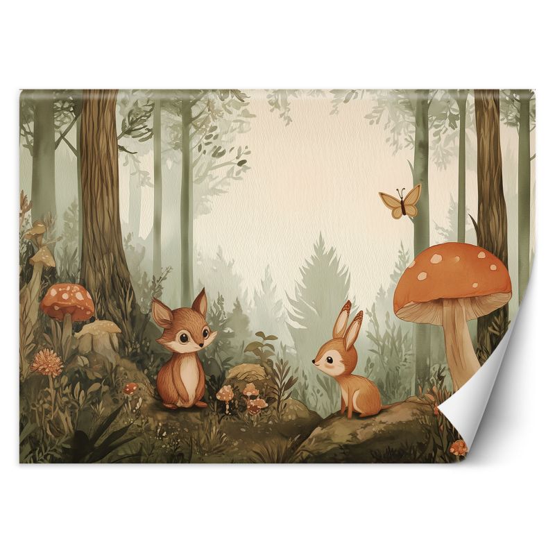 Fototapeta Feeby Leśne Zwierzęta Natura Beżowy 100x70 1 szt