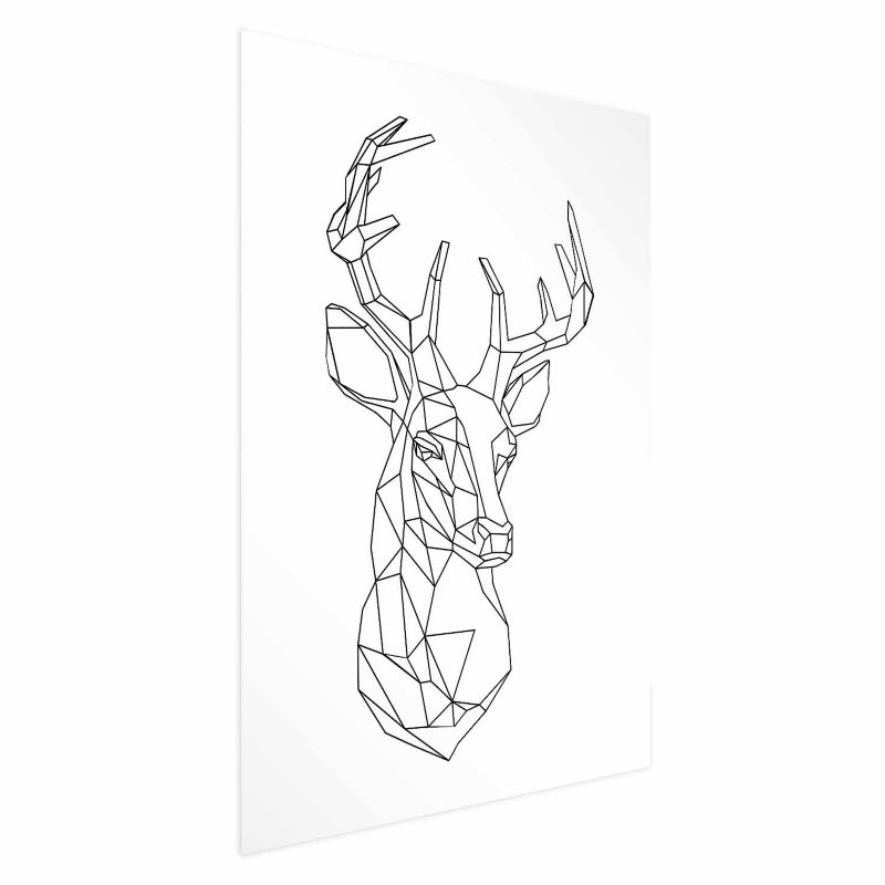 Plakat Artgeist Geometryczny jeleń 60x90 cm bez ramy 1 szt