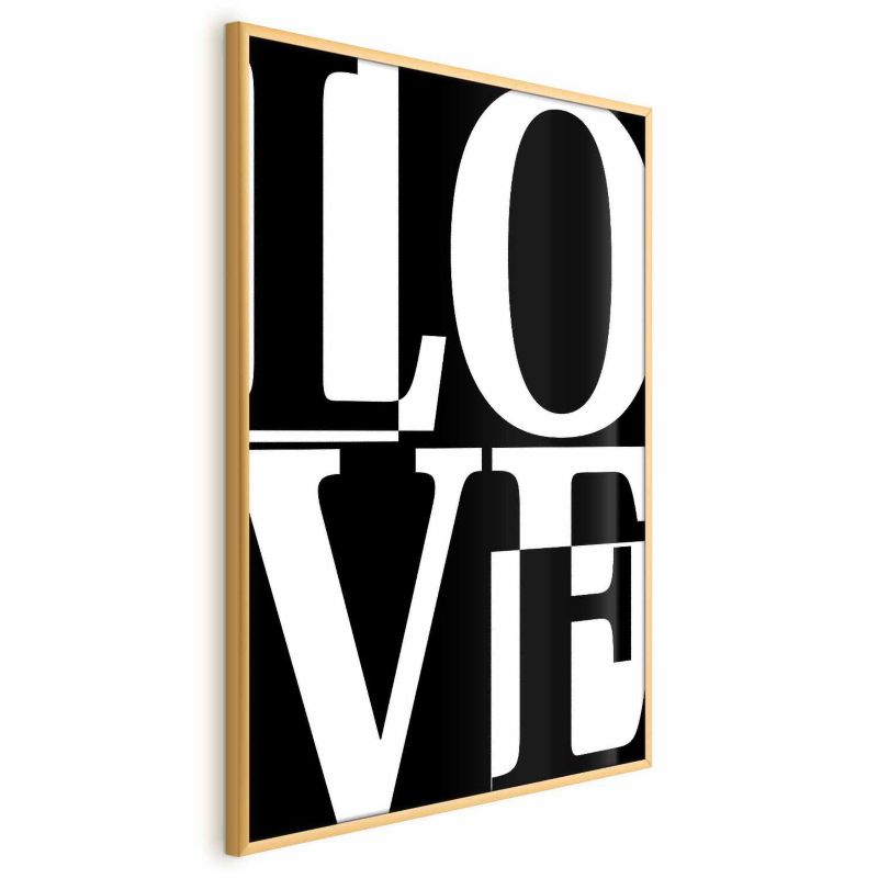 Plakat Artgeist Miłość 60x90 cm z ramą złotą 1 szt
