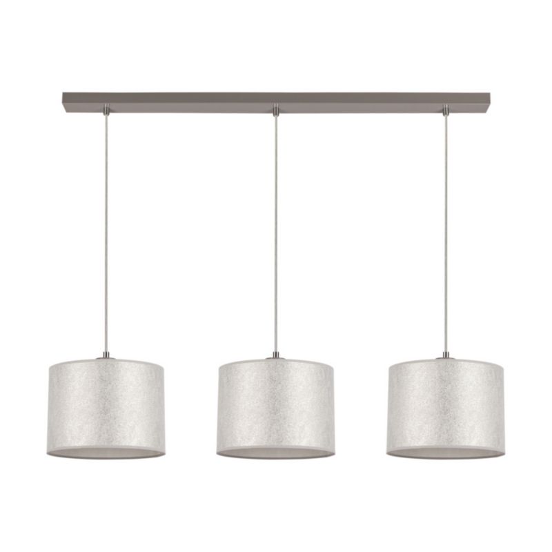 Lampa Wisząca SPOT Light 3xE27 Max.40W Subtelna Szarość w Połączeniu z Srebrnym Abażurem, Polski Producent, 1 szt.