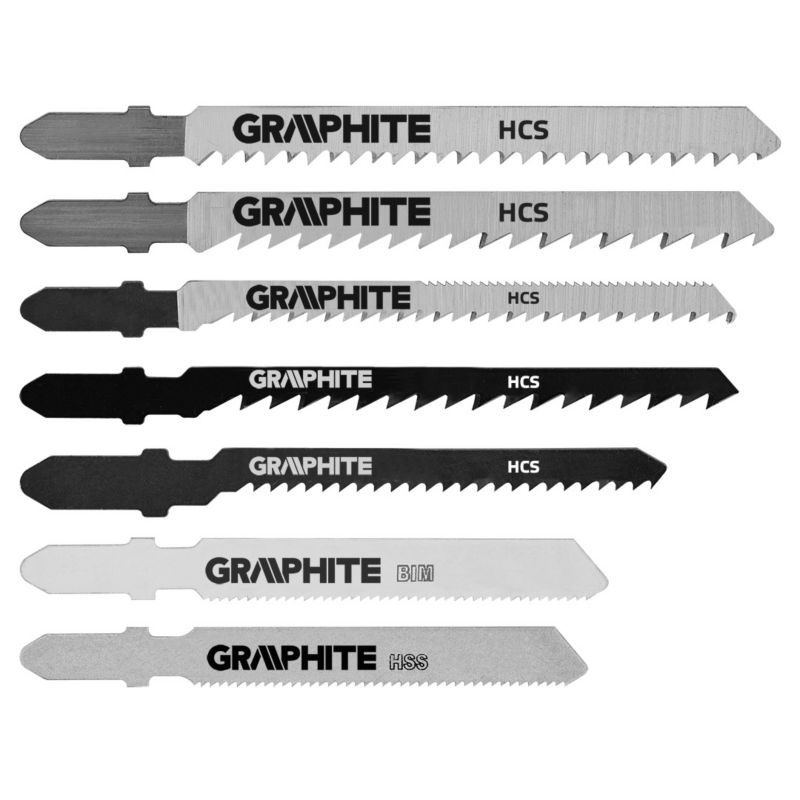 Brzeszczoty do wyrzynarki GRAPHITE uchwyt typu T, 10 szt. 1 kpl