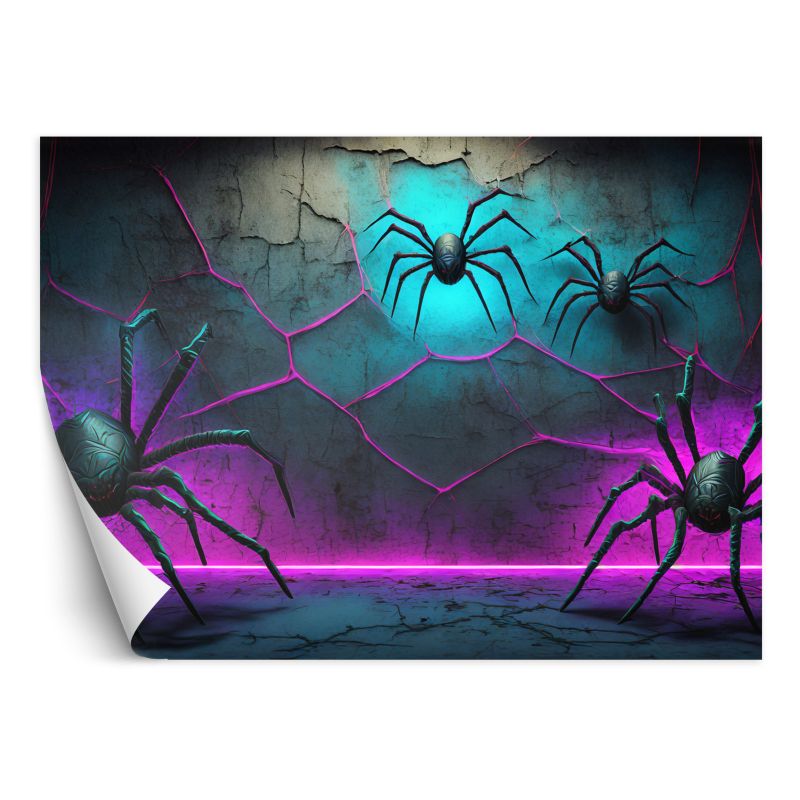 Fototapeta Feeby Pająki Neon Abstrakcja 200x140 1 szt