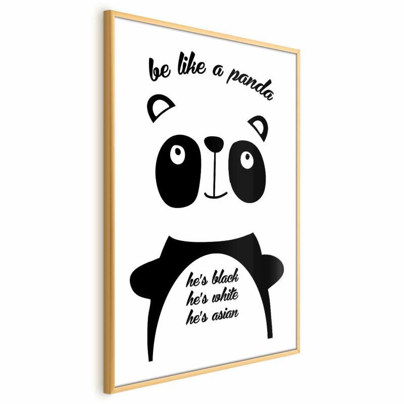 Plakat Artgeist Panda 21x30 cm z ramą złotą 1 szt