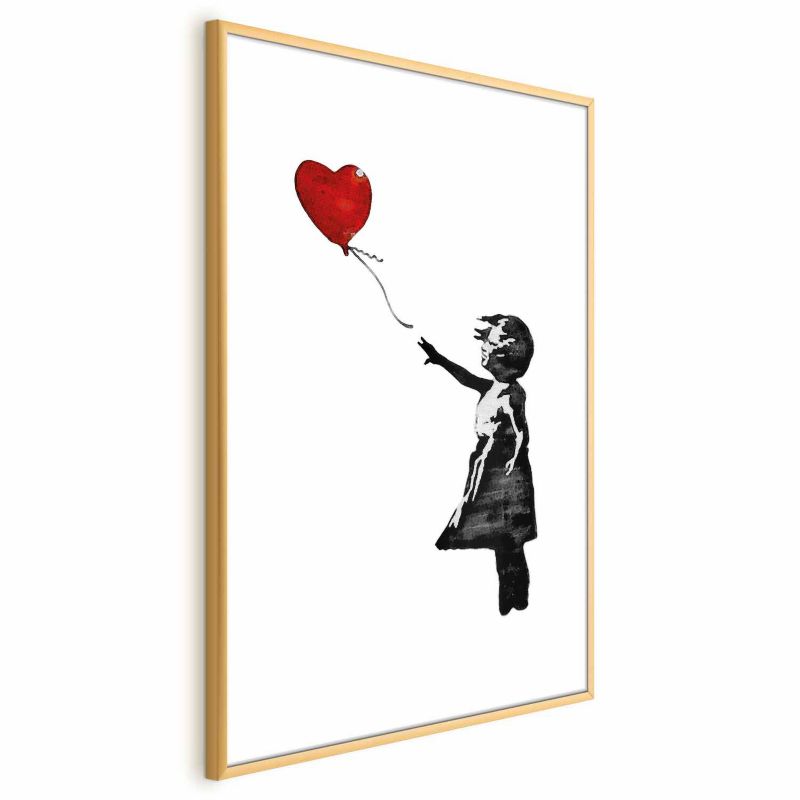 Plakat Artgeist Banksy: Dziewczynka 40x60 cm z ramą złotą 1 szt