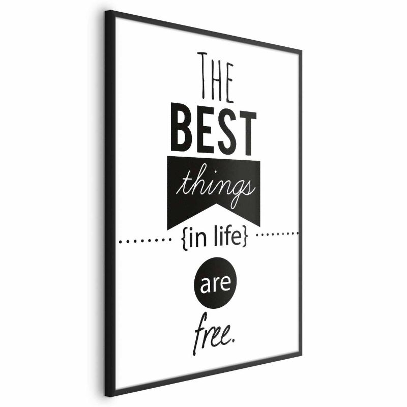 Plakat Artgeist Best things in life 60x90 cm z ramą czarną 1 szt