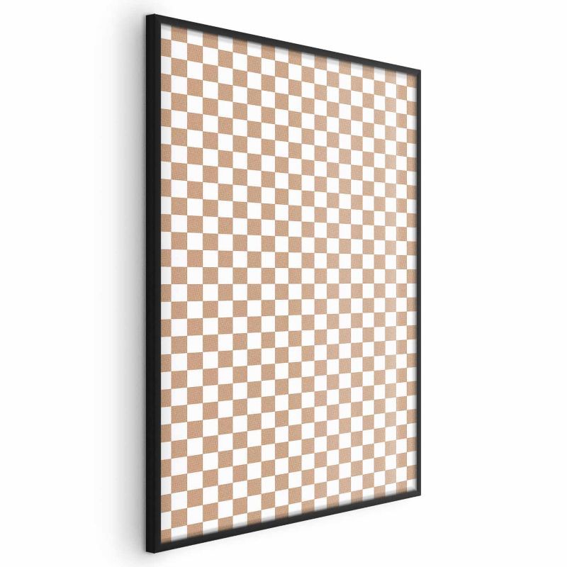 Plakat Artgeist Brązowa geometria 60x90 cm z ramą czarną 1 szt