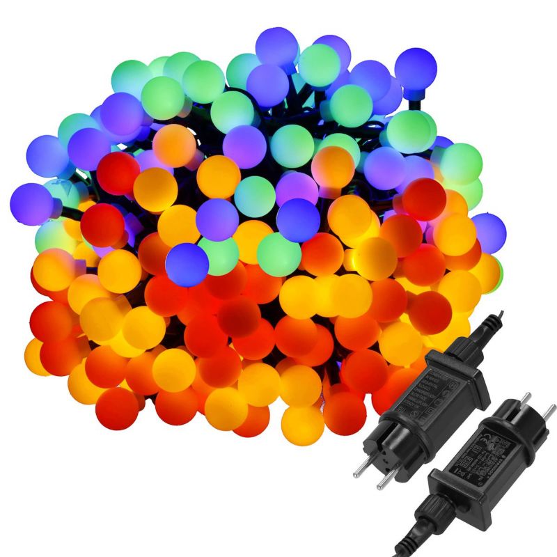 Lampki dekoracyjne 200 Led Springos, kuleczki multikolor, z programatorem 1 szt.