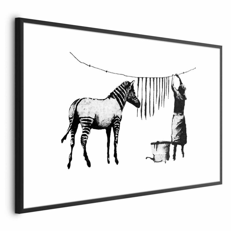 Plakat Artgeist Banksy: Pranie 90x60 cm z ramą czarną 1 szt