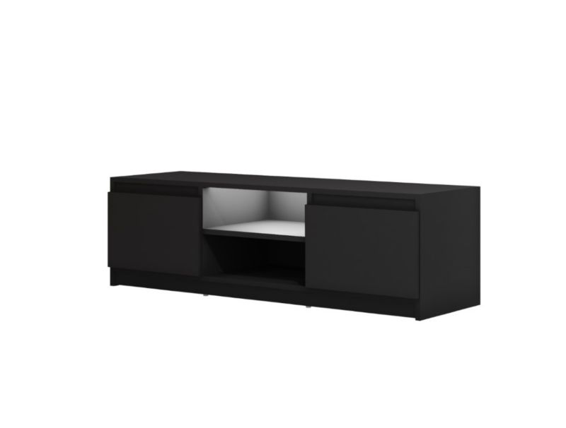 Szafka RTV MINIO go for it DIDI 120 cm czarny z oświetleniem LED,1 szt.