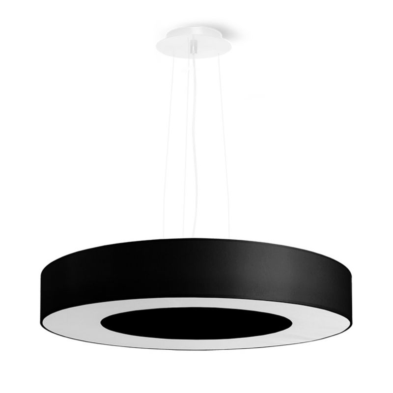 Żyrandol Sollux Lighting SATURNO SLIM 50 czarny 1 szt.