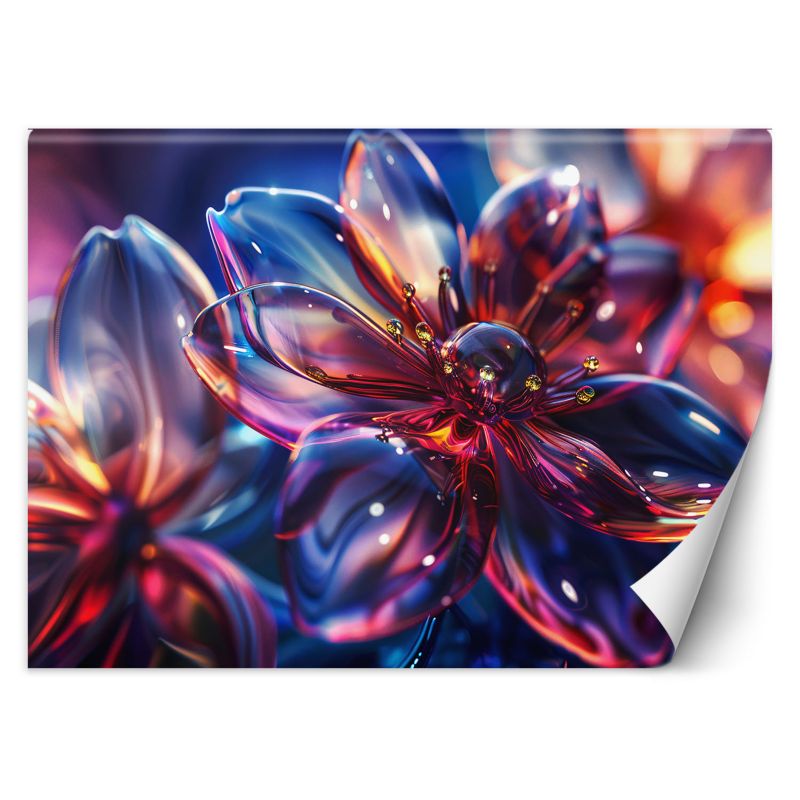 Fototapeta Feeby Błyszczące szklane kwiaty 3D 300x210 1 szt