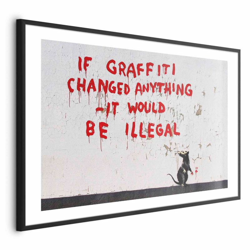 Plakat Artgeist Cytat graffiti 90x60 cm z ramą czarną 1 szt