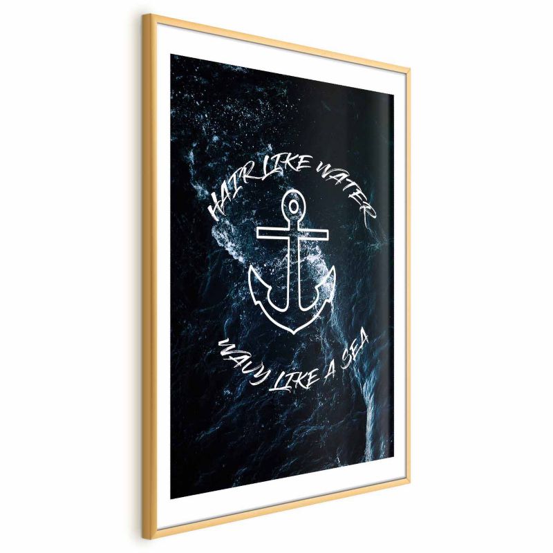 Plakat Artgeist Like Water 60x90 cm z ramą złotą 1 szt