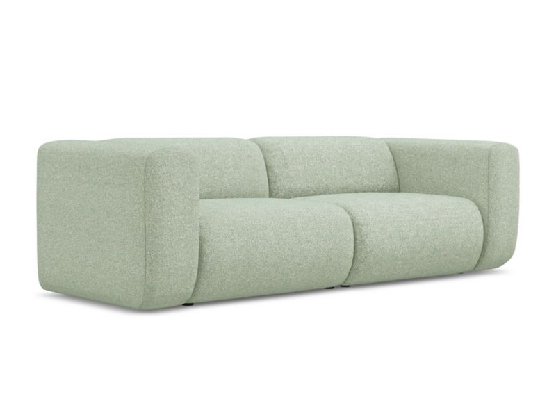 3-osobowa kanapa modułowa Makamii Ekahi z tkaniny strukturalnej 228x89 cm jasnozielony 1 szt.
