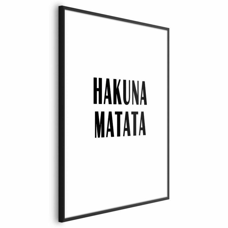 Plakat Artgeist Hakuna Matata 60x90 cm z ramą czarną 1 szt