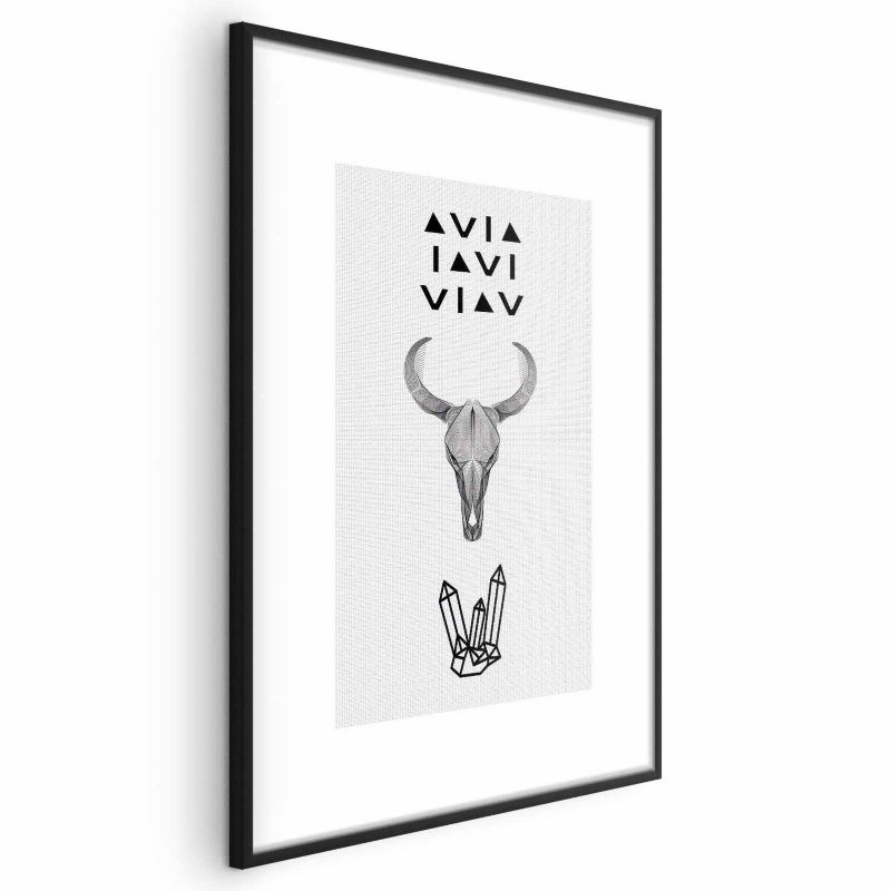 Plakat Artgeist Zwierzęca czaszka 21x30 cm z ramą czarną 1 szt