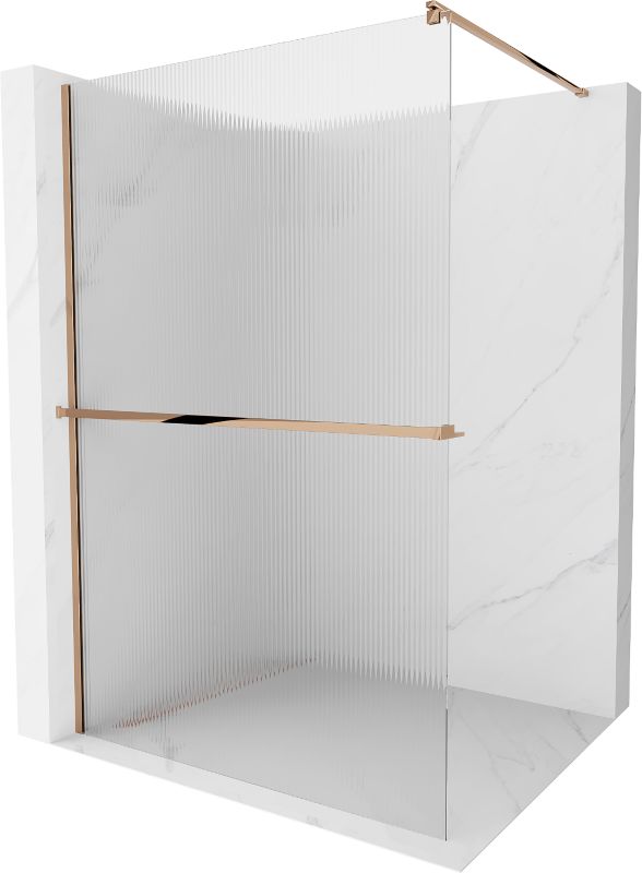 Ścianka prysznicowa Mexen Kioto+ różowe złoto 130x200 cm 800-130-121-60-09 1 szt.