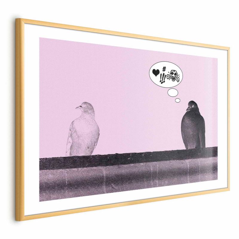 Plakat Artgeist Zaloty 60x40 cm z ramą złotą 1 szt