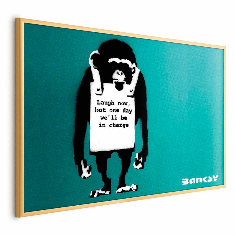 Plakat Artgeist Zła małpa 90x60 cm z ramą złotą 1 szt