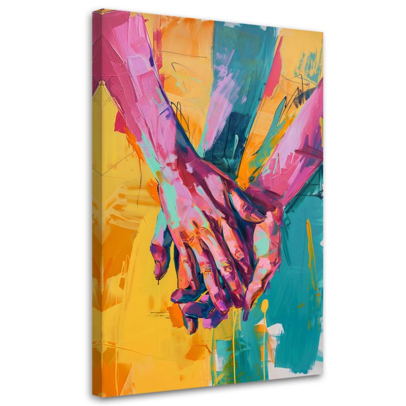 Obraz do sypialni Feeby Dotyk Dłonie Miłość Romantyczny 70x100 cm 1szt