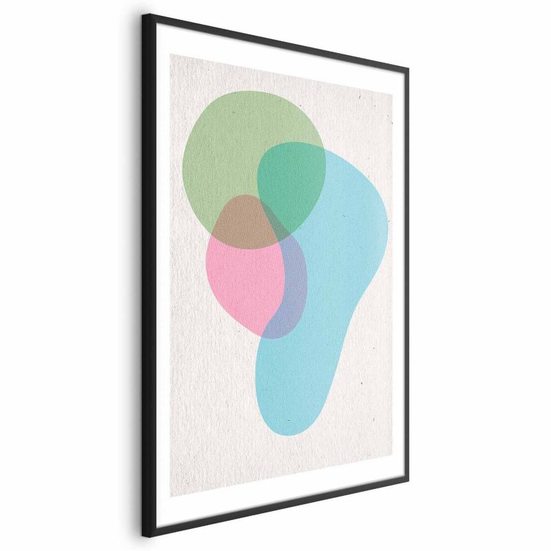 Plakat Artgeist Kolorowe plamy 21x30 cm z ramą czarną 1 szt