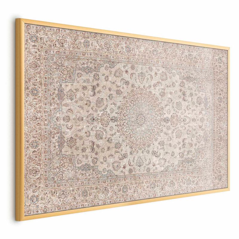 Plakat Artgeist Piaskowy dywan 42x29,7 cm z ramą złotą 1 szt