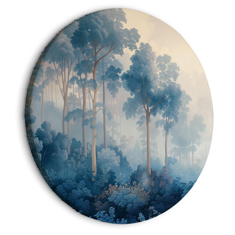 Obraz owalny Artgeist Pejzaż z drzewami 60 x 60 cm płótno włoskie 1 szt