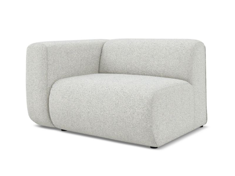 Moduł z podłokietnikiem lewy Makamii Ekahi z tkaniny strukturalnej 114x89 cm beżowy 1 szt.