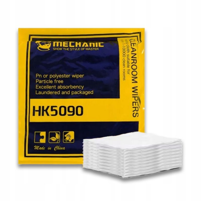 Ściereczki bezpyłowe do czyszczenia 50 szt. 10x10cm HK5090 Mechanic 1 opak.
