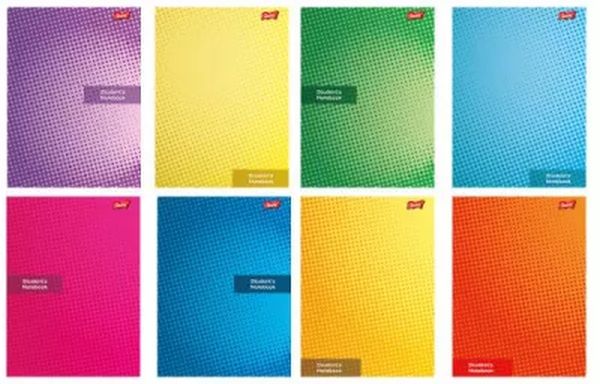 Zeszyt A5 60k linia laminowany STUDENT BOOK z lakierem miejscowym