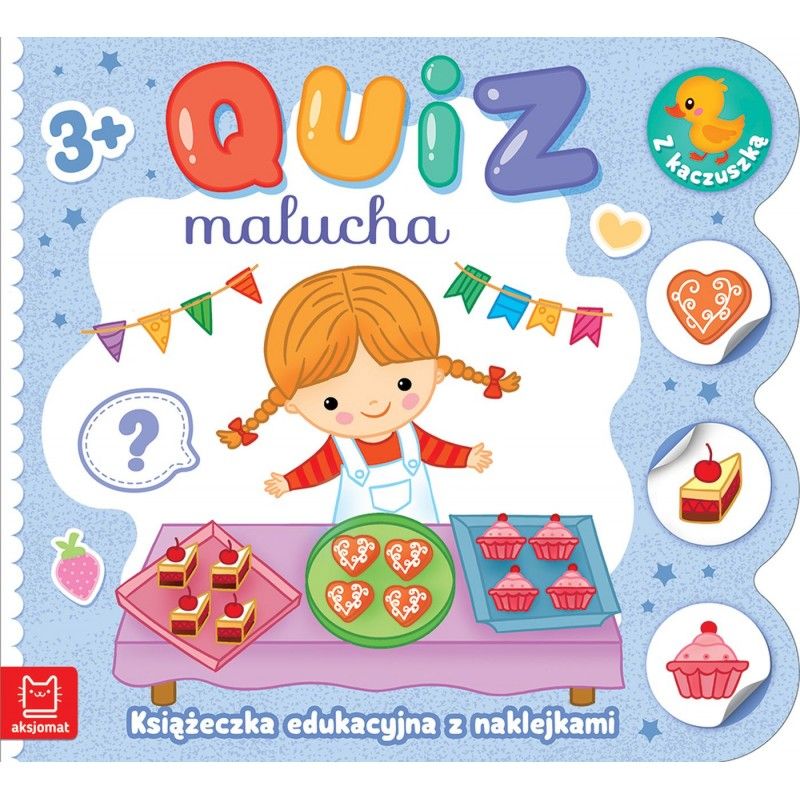 Quiz malucha z naklejkami z kaczuszką 3-4 lata