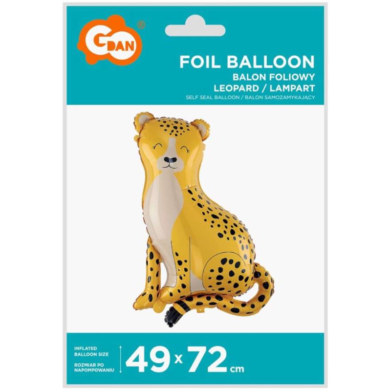 Balon foliowy Lampart, 49x72 cm Godan