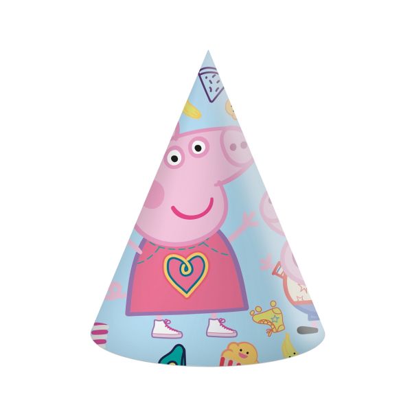 Czapeczki papierowe Peppa Pig, 6 sztuk Godan