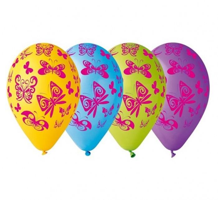 Balony Premium Motyle 12" 5 sztuk Godan