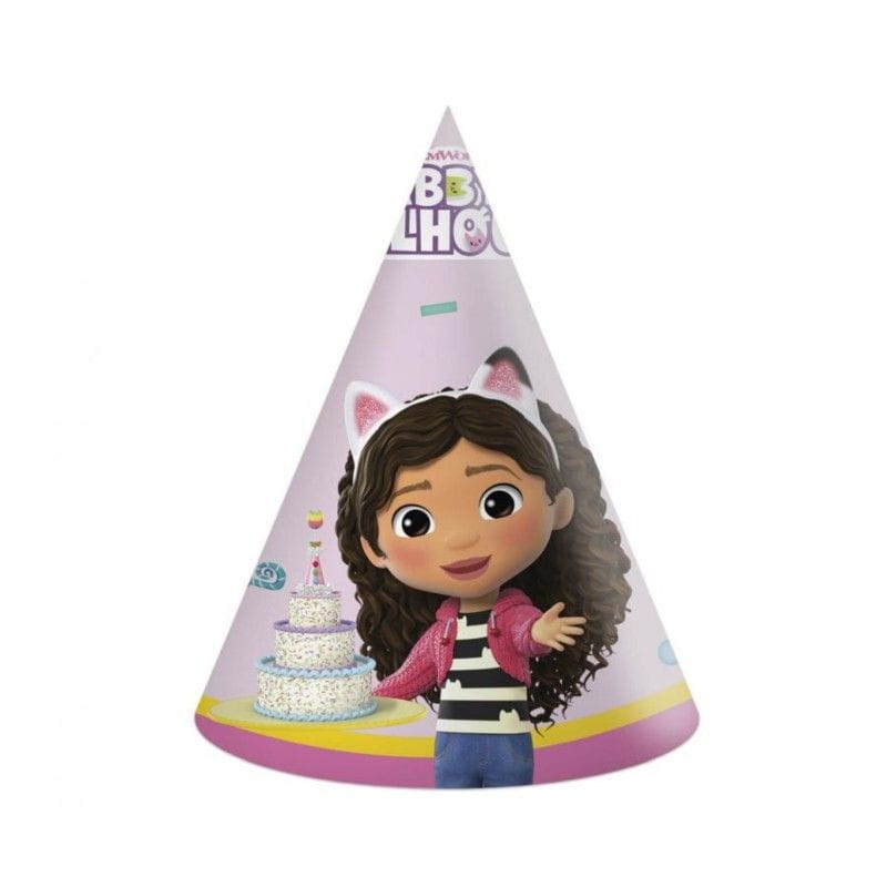 Czapeczki papierowe Gabby"s Dollhouse, 6 sztuk Godan