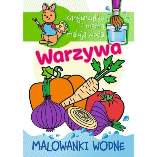 Kangurzątko i mama malują wodą. Malowanki wodne. Warzywa3