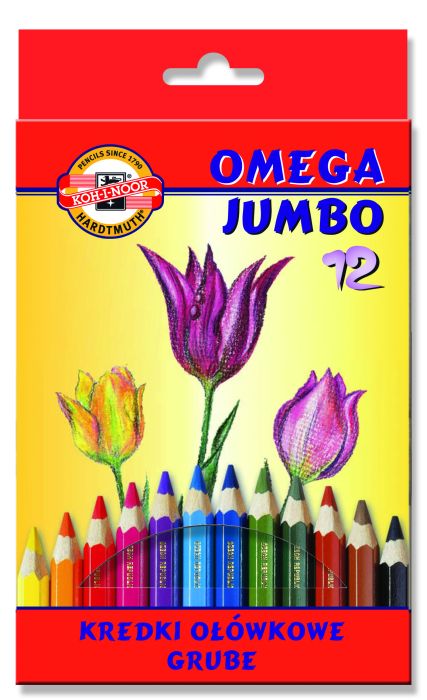 Koh-I-Noor Kredki Omega Jumbo 12 kolorów